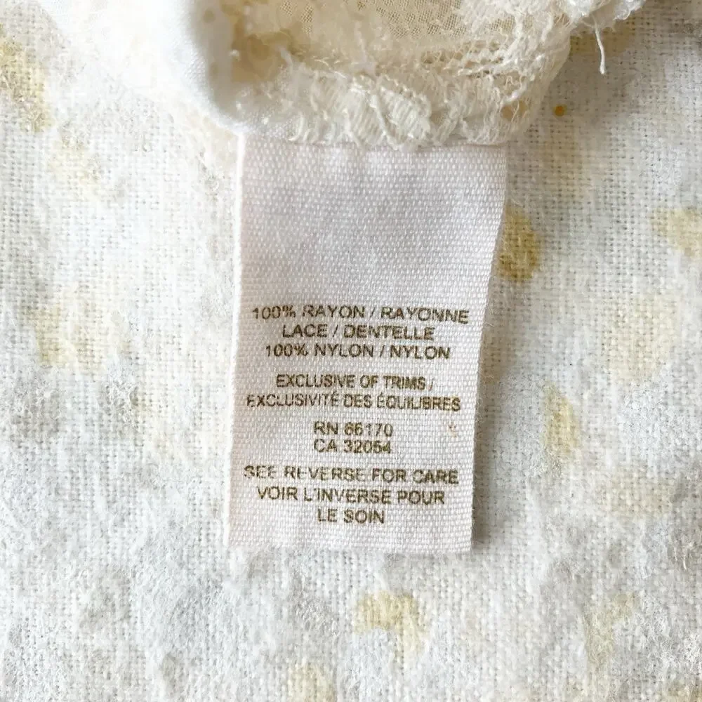 PLS READ Free People XS Voile Trapeze Slip Dress Ivory Cream Off White Tunic - Picture 6 of 7